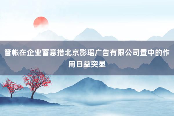 管帐在企业蓄意措北京影瑶广告有限公司置中的作用日益突显